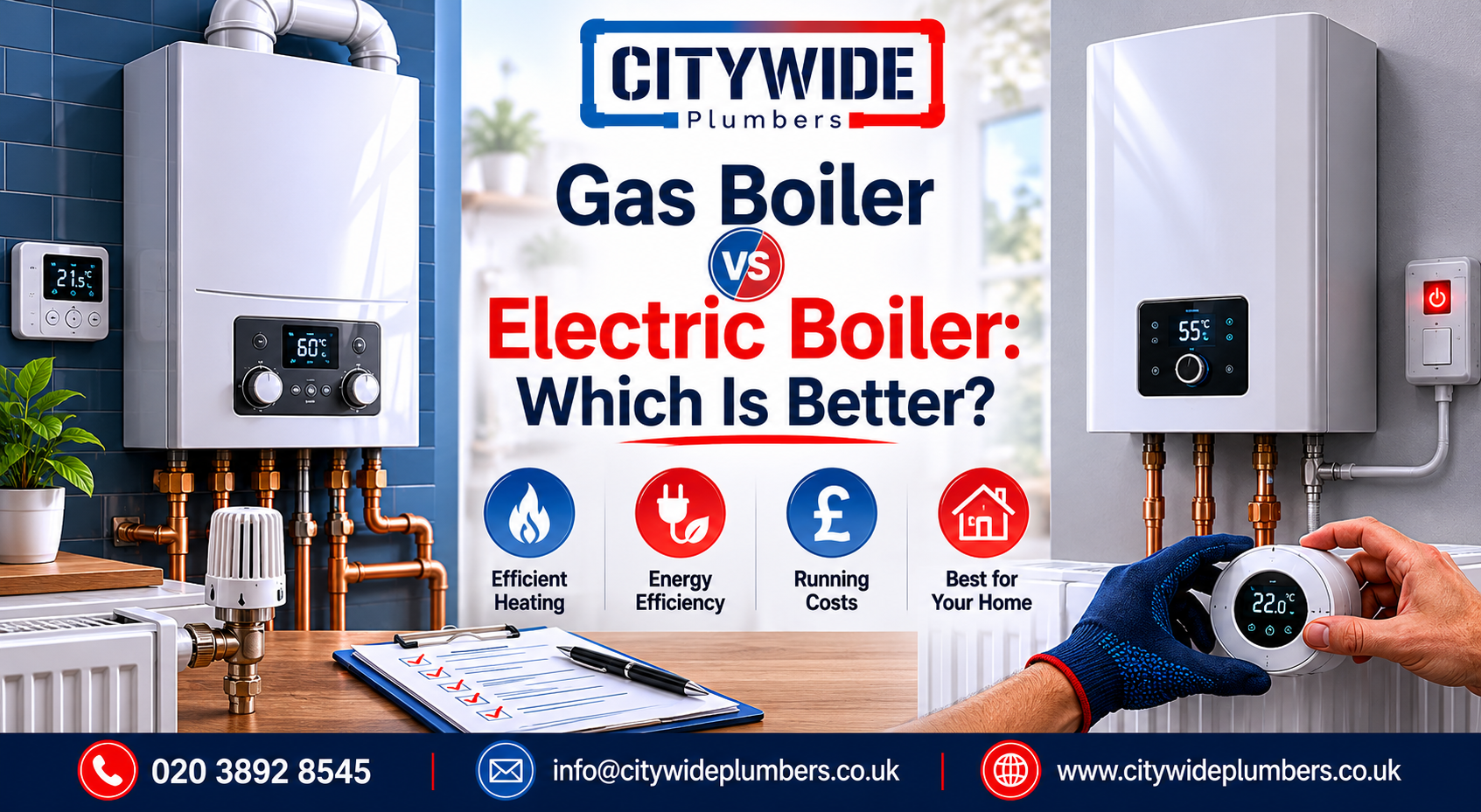 Gas Boiler vs Electric Boiler Which Is Better - Citywide Plumbers